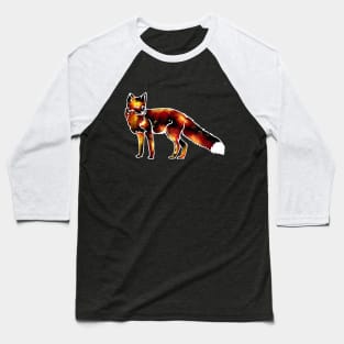 Fiery fox space animal Baseball T-Shirt